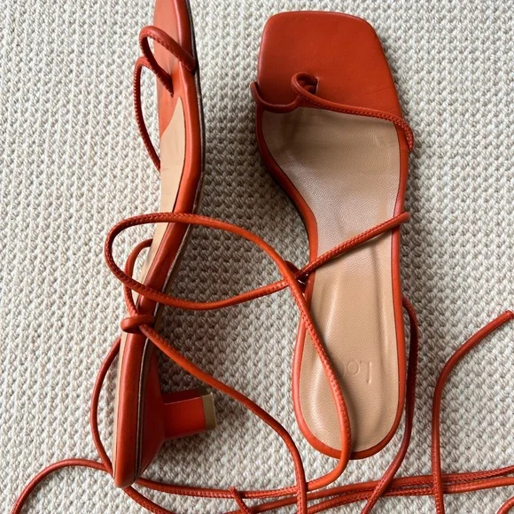 LOQ Roma Sandals Heels in Paprika 38/7.5 - Picture 3 of 4